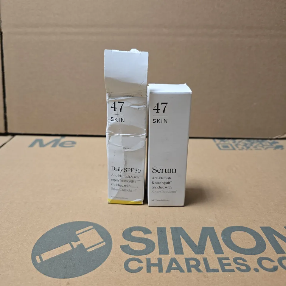 2 X 47 SKIN PRODUCTS: SERUM ANTI BLEMISH AND SCAR REPAIR + DAILY SPF 30