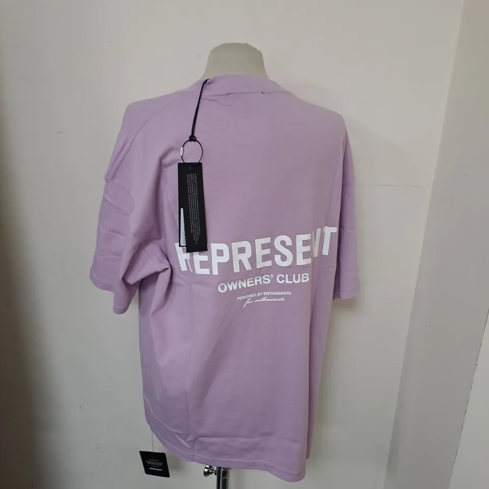 REPRESENT OWNERS CLUB T-SHIRT PASTEL LILAC - MEDIUM 