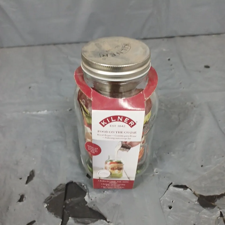KILNER FOOD ON THE GO JAR 1L + 09ML POT
