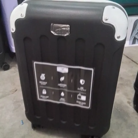 LUGG SUITCASE 20" BLACK WITH WHITE