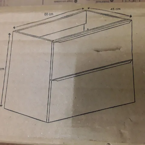 BOXED GOODHOME IMANDRA WALL MOUNTED BASIN CABINET 80×60×45CM