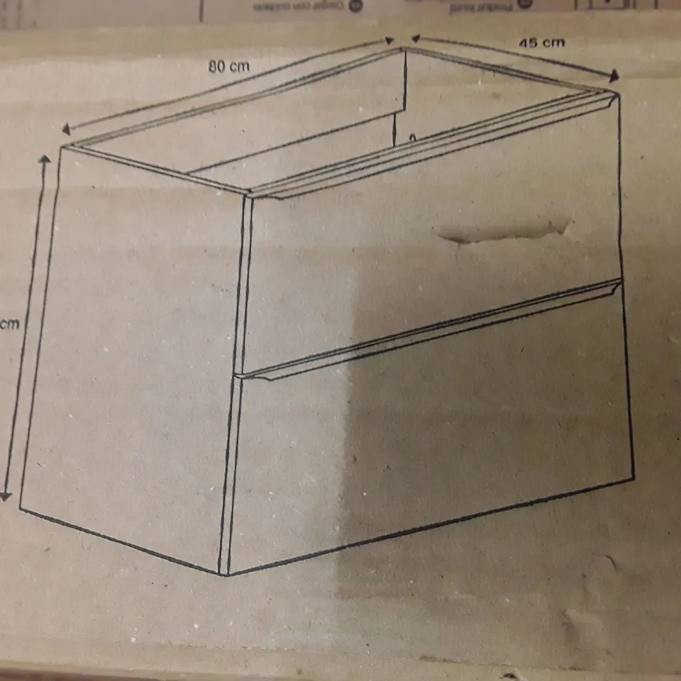 BOXED GOODHOME IMANDRA WALL MOUNTED BASIN CABINET 80×60×45CM