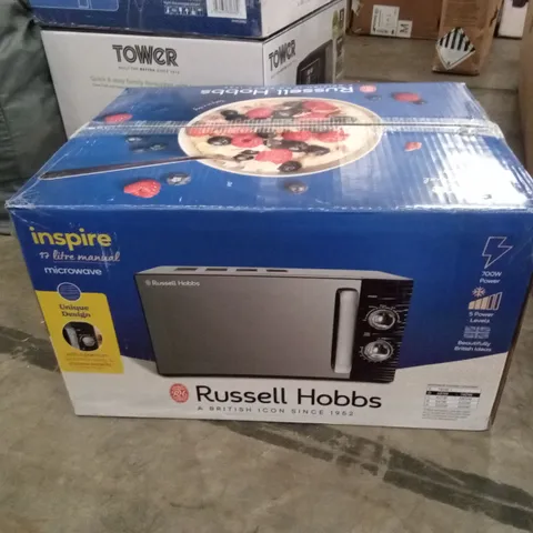 BOXED RUSSELL HOBBS INSPIRE COLLECTION RHM1731B SOLO MICROWAVE - BLACK