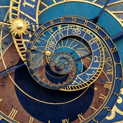 BOXED MEDIEVAL ASTRONOMICAL CLOCK BY COSMIN4000 - WRAPPED CANVAS PRINT