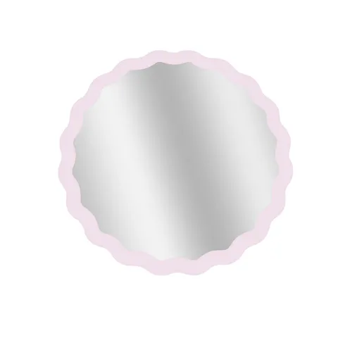 GARDEN STORIES SORBET COLLECTION WAVE INDOOR OUTDOOR 60CM ROUND METAL MIRROR