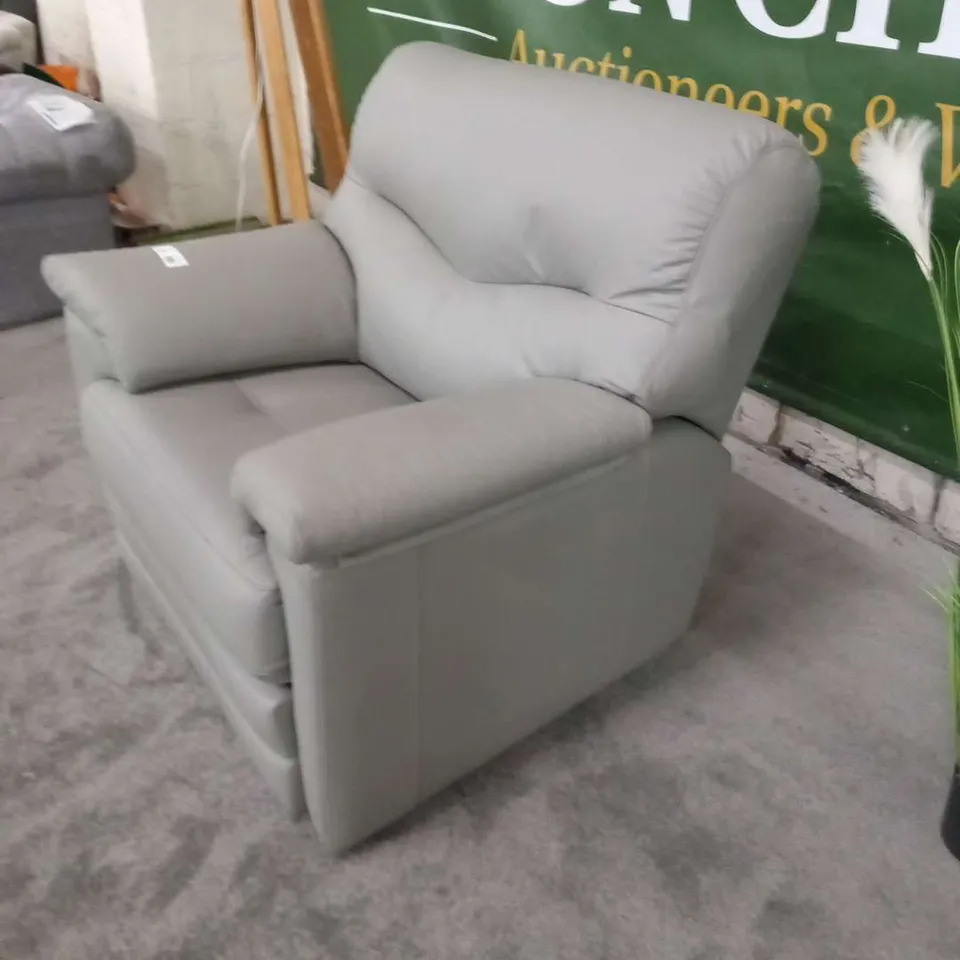 DESIGNER G PLAN STRATFORD CAMBRIDGE GREY MANUAL RECLINING ARM CHAIR
