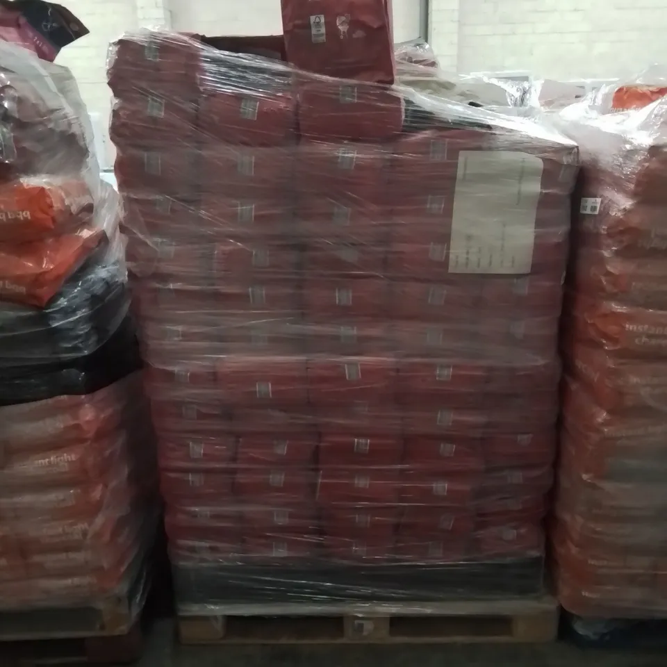 PALLET TO CONTAIN APPROXIMATELY 120 BAGS OF 2 IN 1 INSTANT LIGHT LUMPWOOD BARBECUE CHARCOAL 