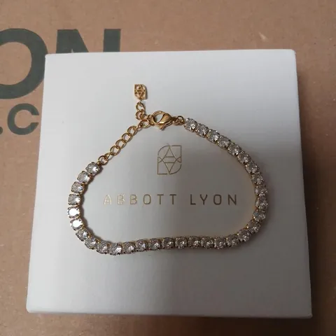 ABBOTT LYON CRYSTAL CHILDS TENNIS BRACELET β GOLD-TONE