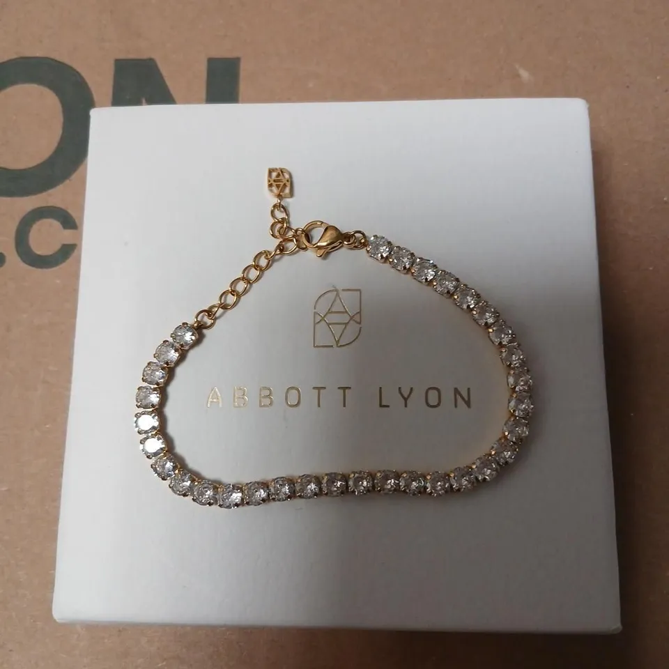 ABBOTT LYON CRYSTAL CHILDS TENNIS BRACELET – GOLD-TONE