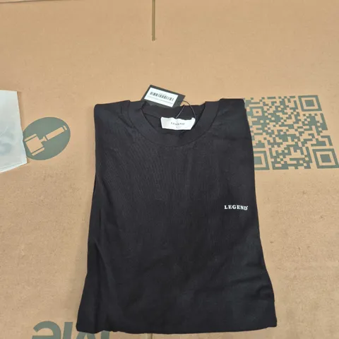LEGEND BLACK PREMIUM BASIC T-SHIRT – UK SIZE L