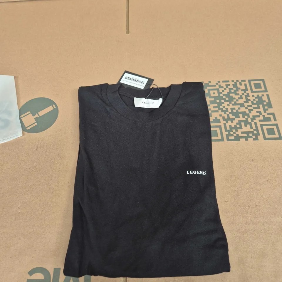 LEGEND BLACK PREMIUM BASIC T-SHIRT – UK SIZE L
