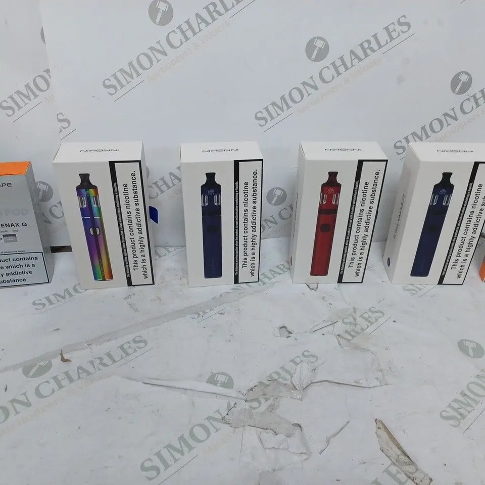 LOT OF APPROXIMATELY 10 BOXED E-CIGARETTES TO INCLUDE GEEKVAPE WENAX Q, ENDURA T20S, AND GEEK VAPE WENAX M1 ETC.