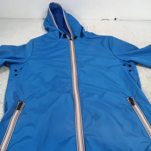 HUNTER ORIGINAL BLUE HOODED RAIN JACKET – SIZE S