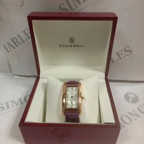 LADIES STOCKWELL WATCH β TEXTURED DIAL WITH SUB DIAL MINUTE HAND β LEATHER STRAP