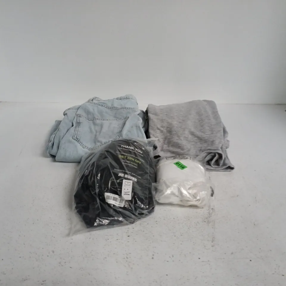 BOX OF APPROXIMATELY 22 ASSORTED CLOTHING ITEMS TO INCLUDE JEANS, JOGGERS ETC