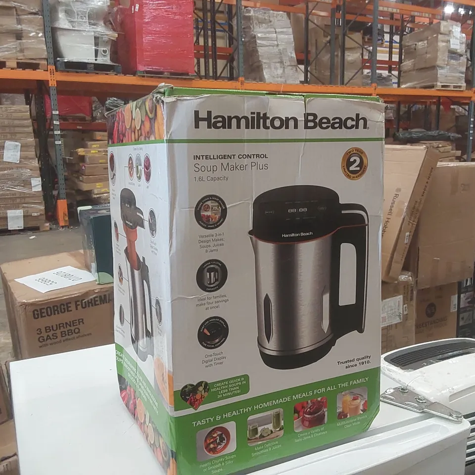 BOXED HAMILTON BEACH 1.6L SOUP MAKER 