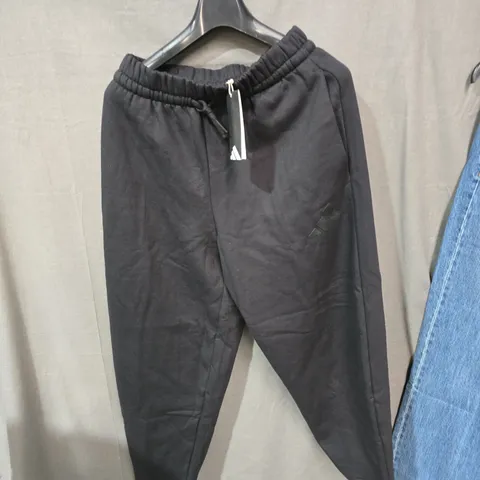 ADIDAS BLACK JOGGERS – DRAWSTRING WAIST UK SMALL