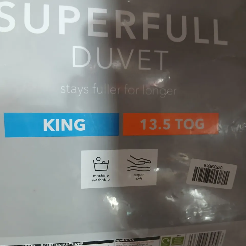 KING SIZE DUVET 13.5 TOG – SUPERFULL
