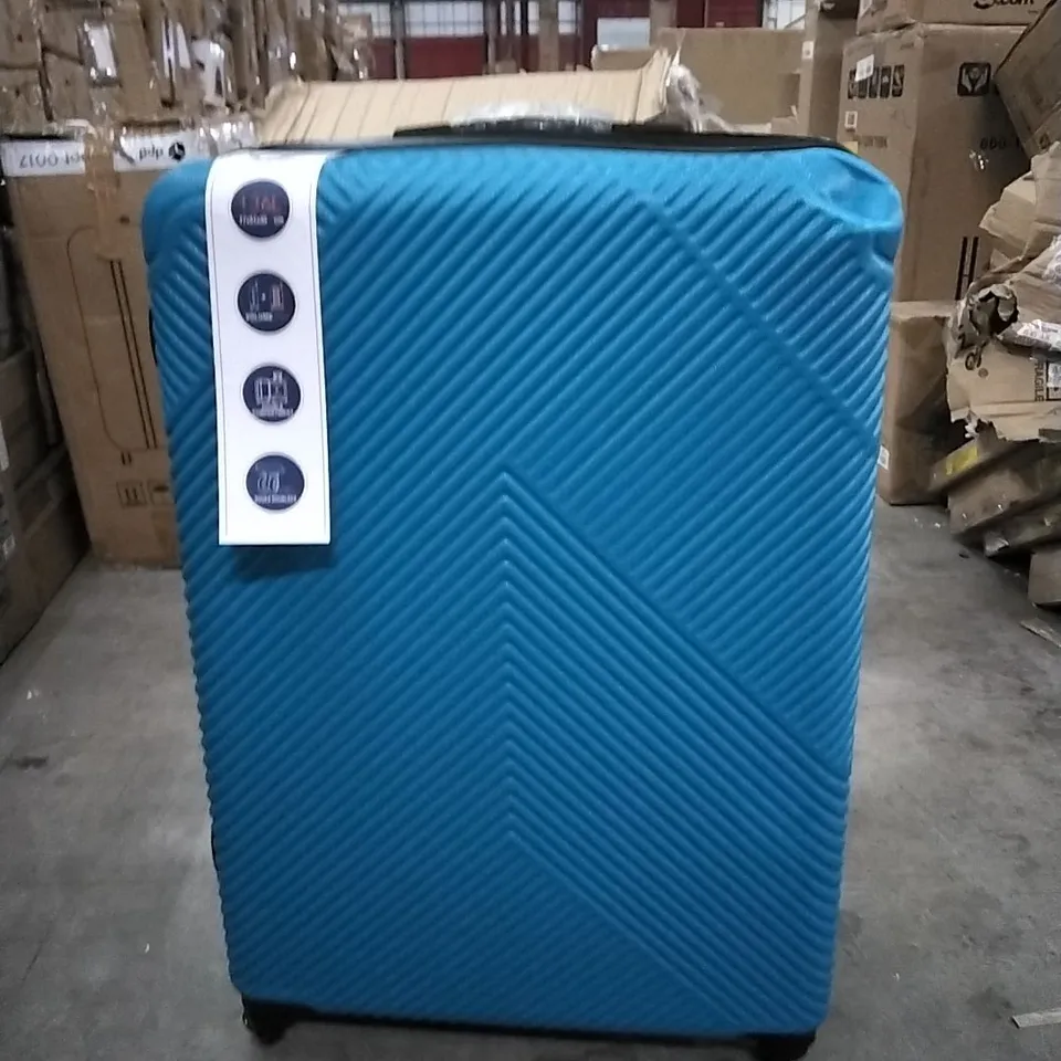 BOXED NEO ELECTRIC BLUE HARD SHELL LUGGAGE SUITCASE