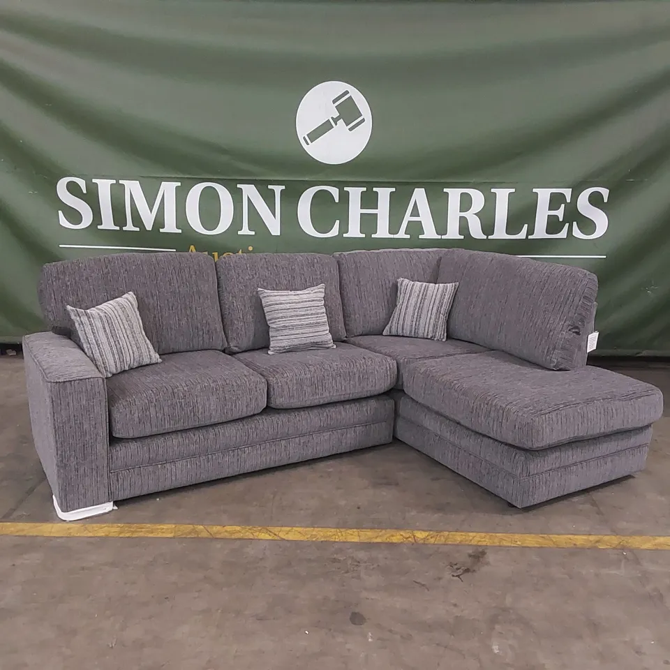 QUALITY DESIGNER MINC FABRIC CORNER CHAISE SOFA