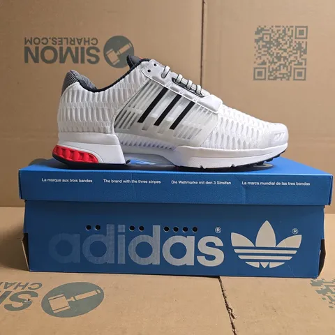 BOXED PAIR OF ADIDAS CLIMACOOL 1 TRAINERS IN WHITE/BLACK/RED SIZE UK 9