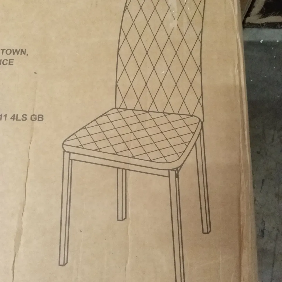 BOXED SET OF DINING CHAIRS (1 BOX)