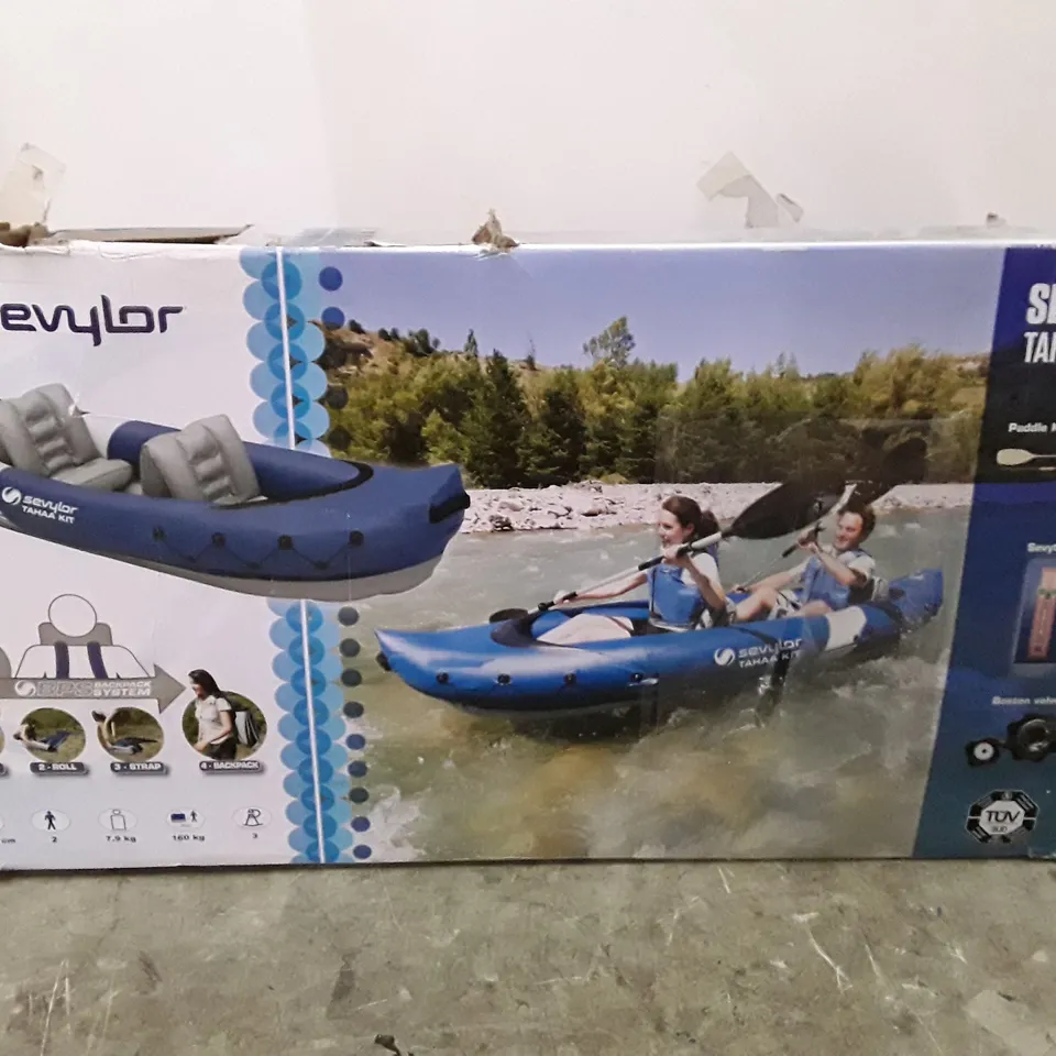 BOXED SEVYLOR TAHAA 2 PERSON INFLATABLE KAYAK KIT