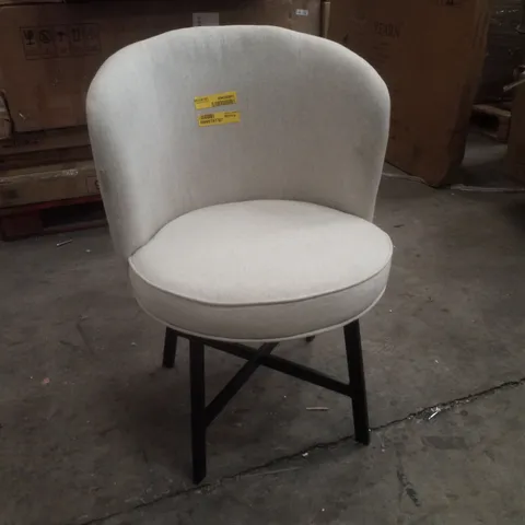 GREY FABRIC UPHOLSTERED DINING CHAIR