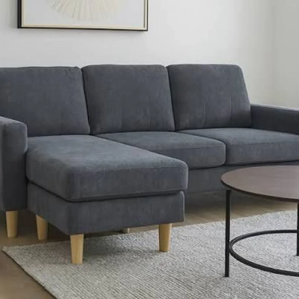 BOXED ASPIRE PAD COMPACT CORNER SOFA - LEFT OR RIGHT - CHARCOAL (1 BOX) RRP £599