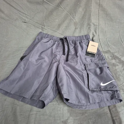 NIKE SWIM CARGO SHORTS IN GREY SIZE S