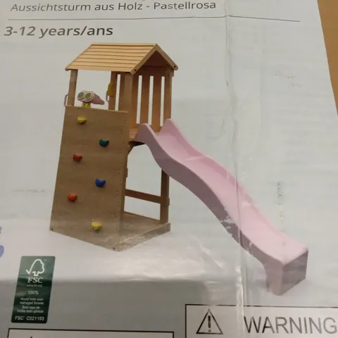 PLUM LOOKOUT TOWER WITH SLIDE - PASTEL PINK (4 PARTS)