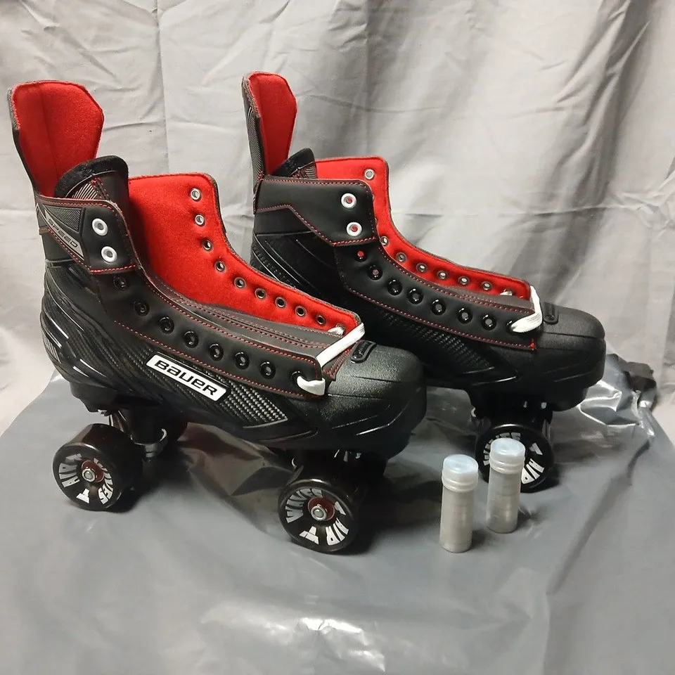 BAUER SPEED SKATE SR INLINE SKATES – BLACK/RED, UK 12.5