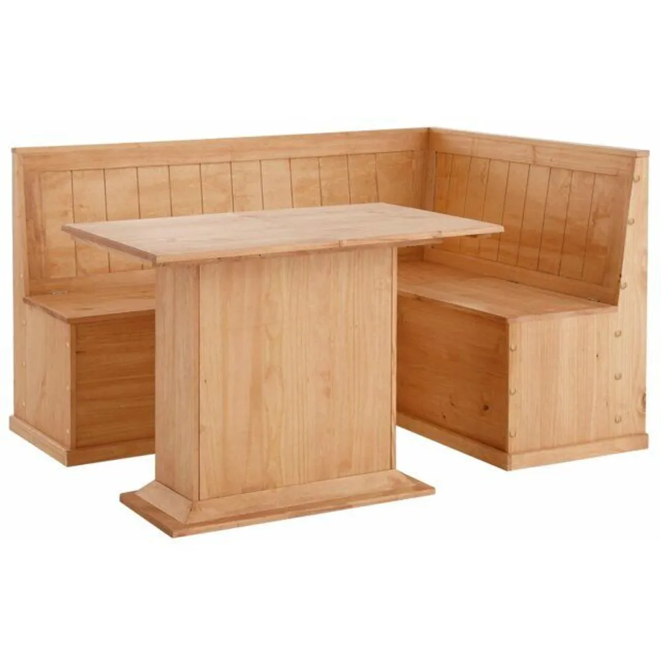 BOXED BIDEFORD 2-PIECE PINE SOLID WOOD DINING SET (2 BOXES)