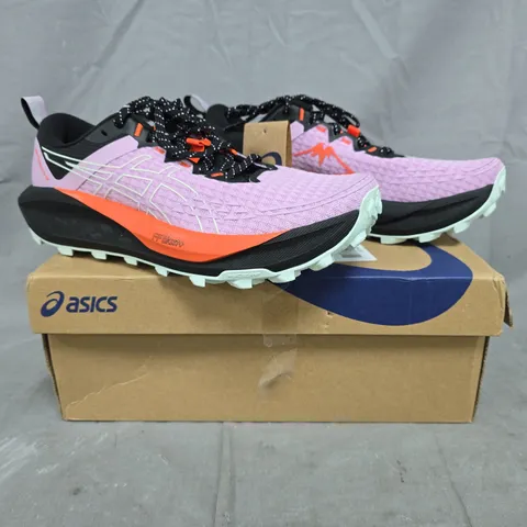 ASICS WOMEN'S TRAIL RUNNING TRAINERS IN PINK/ORANGE/BLACK SIZE UK 6
