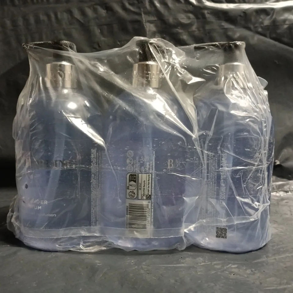 BAYLIS & HARDING SET OF 3 X 500ML WILD LAVENDER & GERANIUM HAND WASH