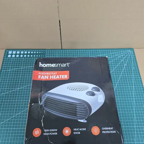 HOMESMART PORTABLE FLAT FAN HEATER – BOXED