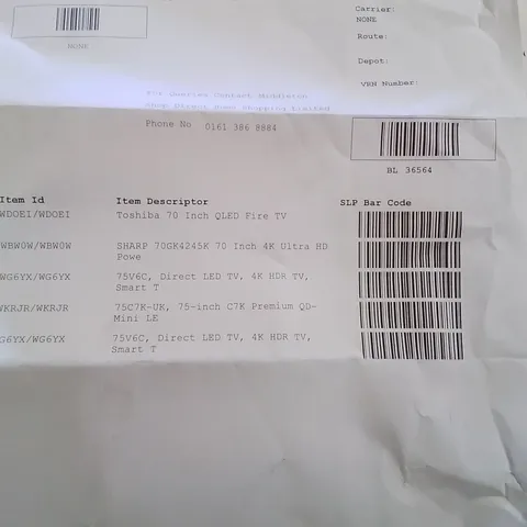 PALLET CONTAINING APPROXIMATELY 5 DAMAGED TVS