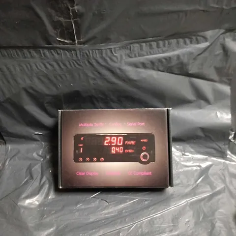 BOX OF APPROXIMATELY 18 TAXI FARE METERS