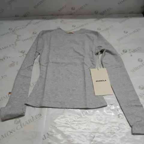 ADANOLA LONG SLEEVE TOP GREY - S
