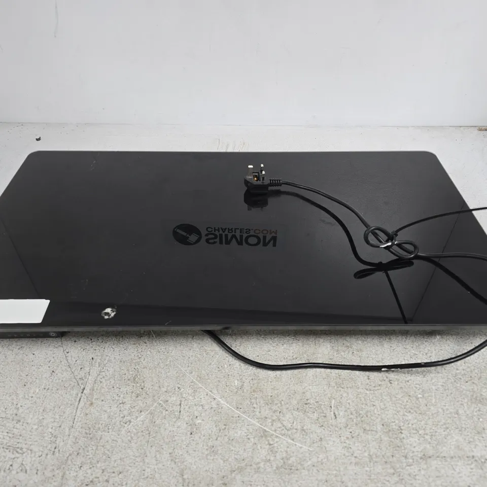 GLASS PANEL ROOM HEATER IN BLACK