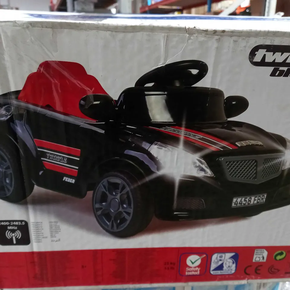 BOXED FEBER TWINKLE CAR 12V R/C - BLACK / COLLECTION ONLY 
