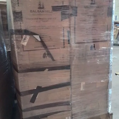 PALLET OF VERMONT WHITE SPRUCE FLIP TREE WITH LED LIGHTS 