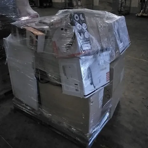 PALLET OF AMAZON MIXED RETURNS INCLUDING FAN HEATERS, STAINLESS STEEL CABINETS, BOSCH PRESSURE WASHER