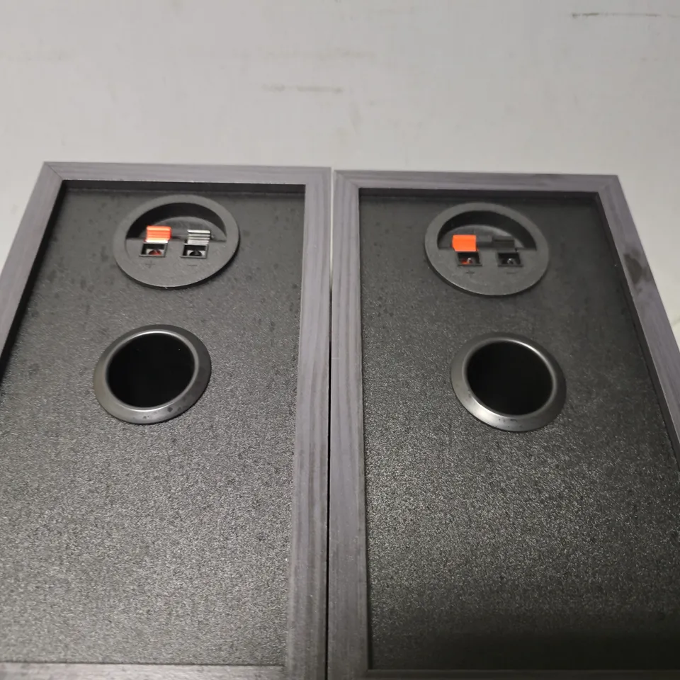PAIR OF LENCO WOODEN SPEAKERS IN BLACK