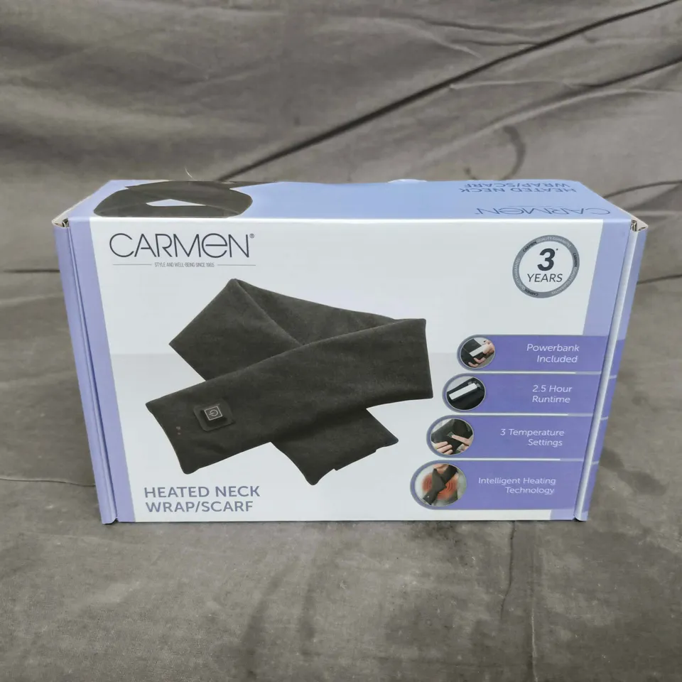 BOXEDN AND SEALED CARMEN HEATED NECK WRAP/SCARF