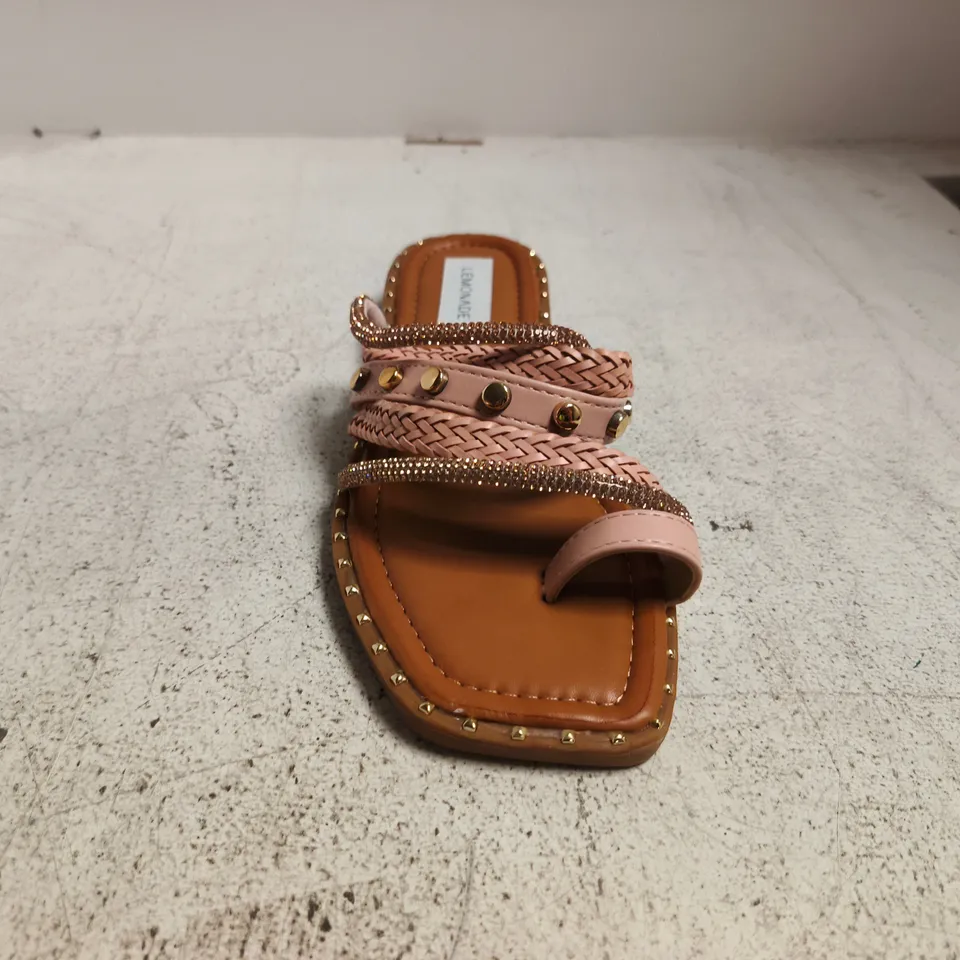 BOXED PAIR OF LEMONADE SANDALS IN PINK W. JEWEL DETAIL SIZE EU 38