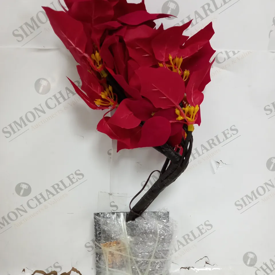 HOME REFLECTIONS PRE LIT POINSETTIA TABLE TOP TREE