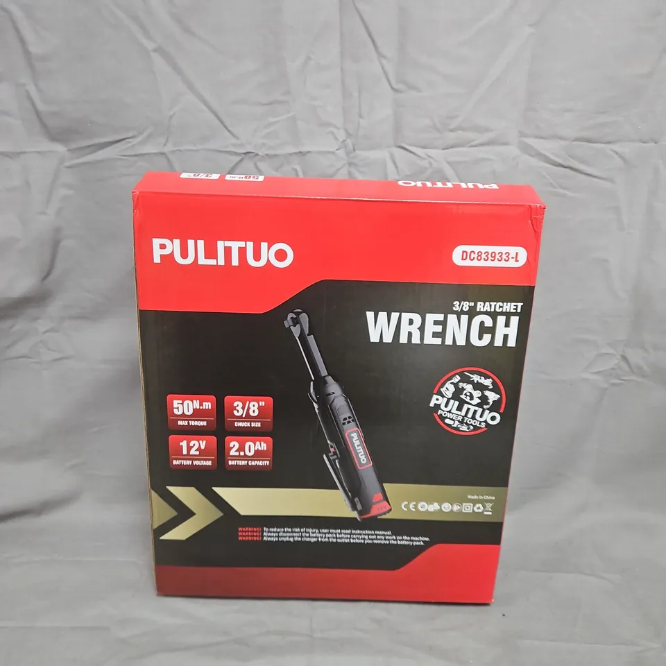PULITUO 12V CORDLESS RATCHET WRENCH KIT – 3/8 INCH CHUCK, BATTERY & CHARGER, CARRY CASE