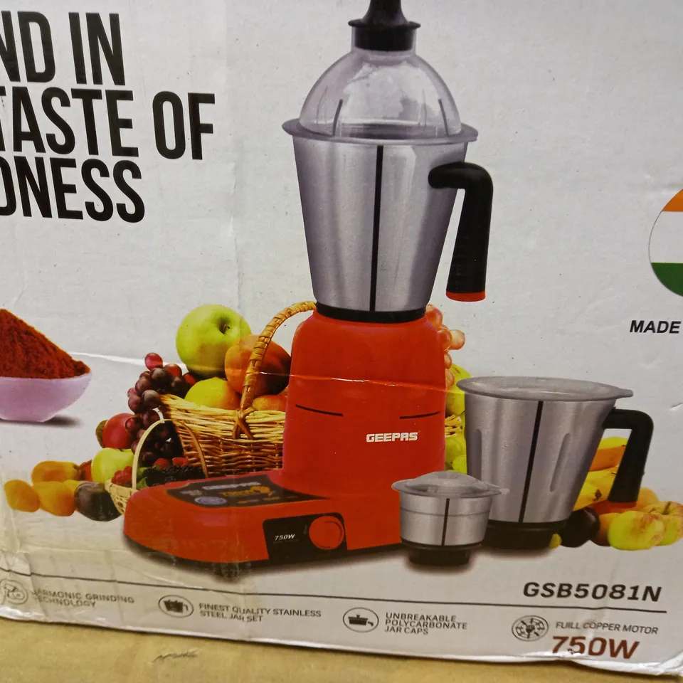 GEEPAS 750W 3-IN-1 MIXER GRINDER