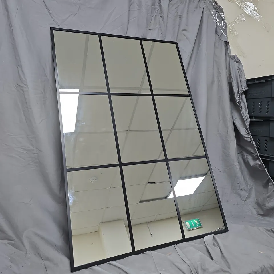BOXED CINO WINDOW PANE MIRROR - BLACK - COLLECTION ONLY